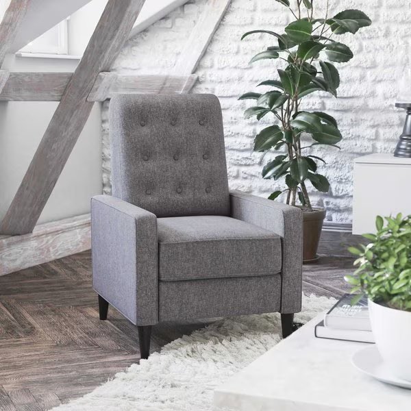 Modern Gray Fabric Pushback Recliner, Flash Furniture, Mfr#: SG-SX-80415N-GY-GG